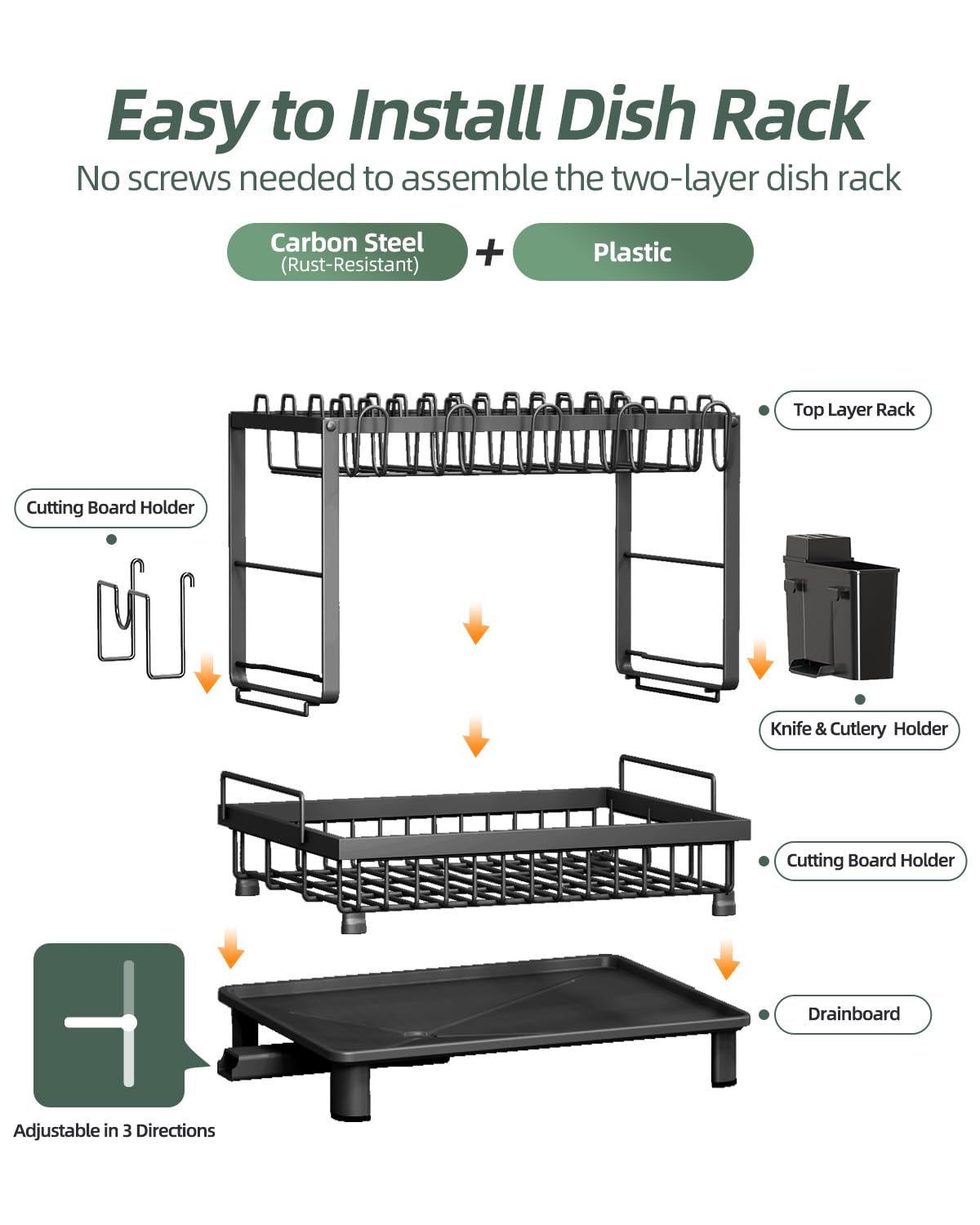 Nfnoyp cutting-board holder keeps prep tools within reach.