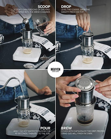 Nguyen Coffee Supply phin offers daily brewing with cafe-style flavor.