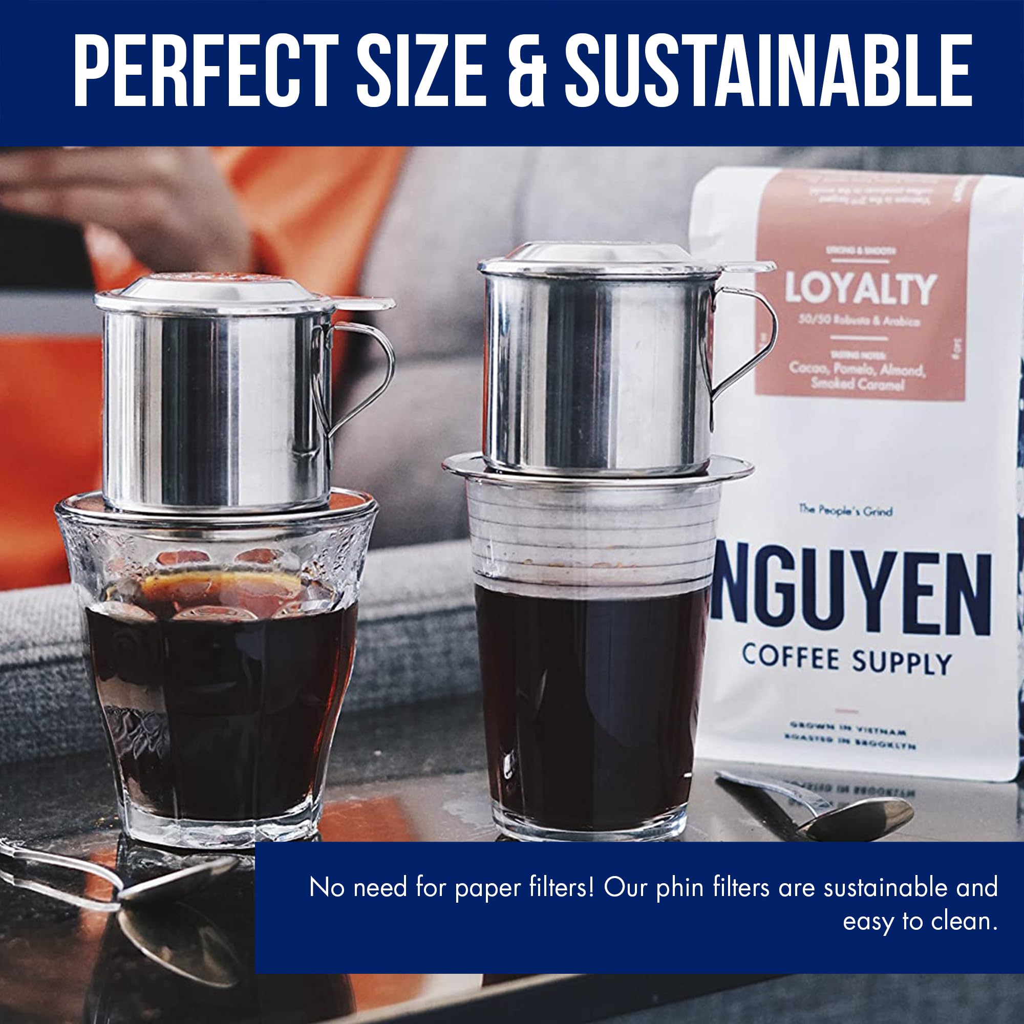 Nguyen Coffee Supply durable stainless steel phin supports repeated daily use.