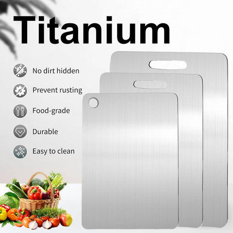 NGWDBA Katuchef titanium board, dishwasher-safe for easy cleanup.