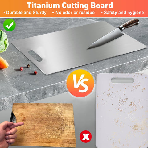NGWDBA Tavano titanium cutting board blue film, peel before first use.