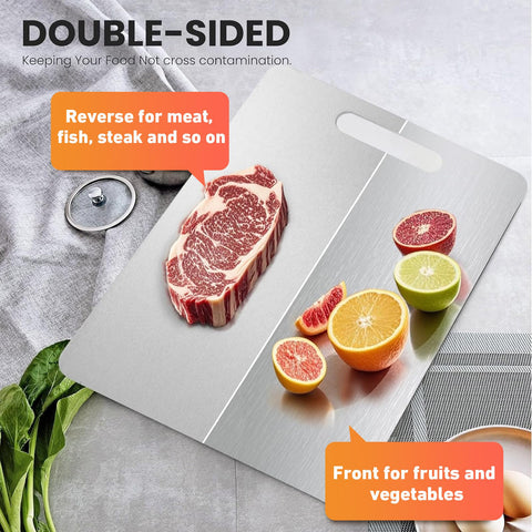NGWDBA Tavano titanium cutting board edge detail, precise bevel protects knives.