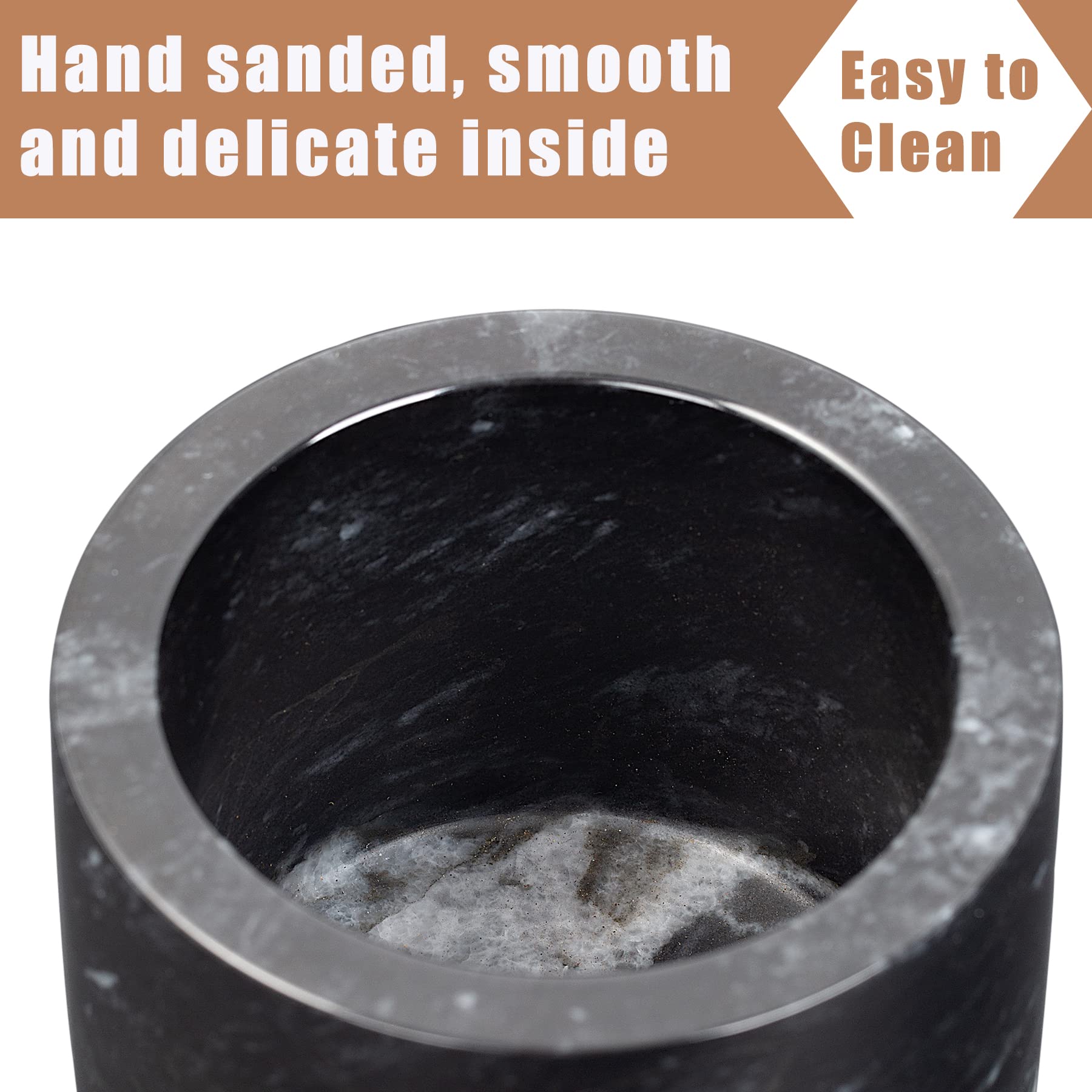 11oz capacity demonstration for NHKRTE marble salt cellar, practical everyday use.