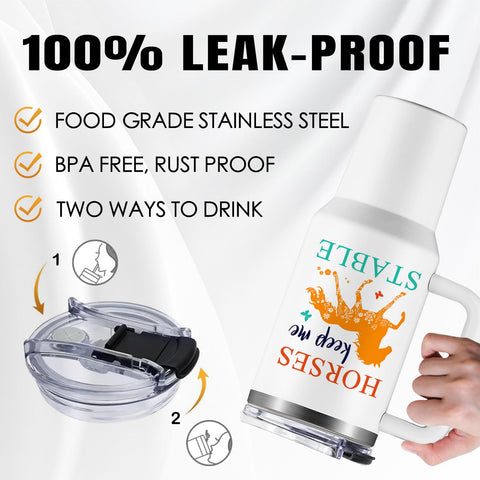 NIAXAUYT BPA-free double-wall stainless steel tumbler preserves temperature