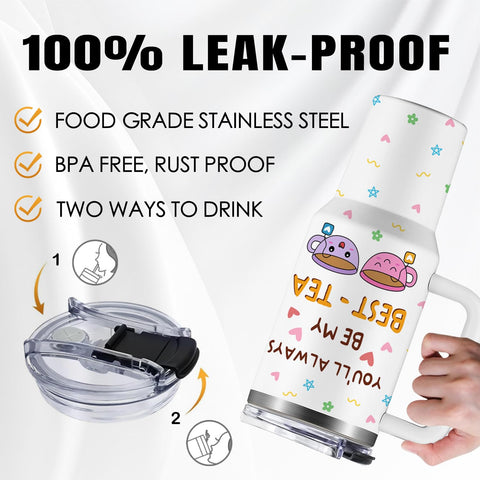 NIAXAUYT double-wall insulated stainless steel cup keeps beverages hot or cold