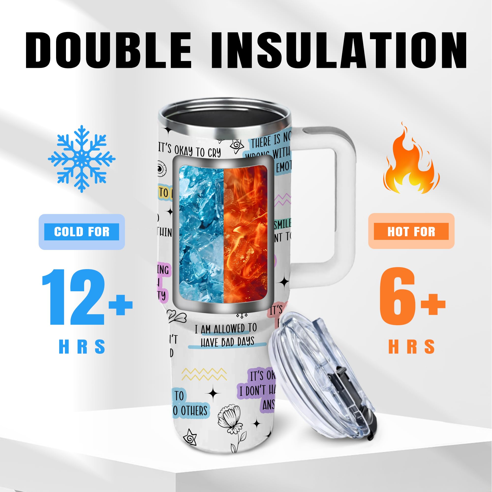 NIAXAUYT 40oz Mental Breakdown Cup is a generous daily companion.