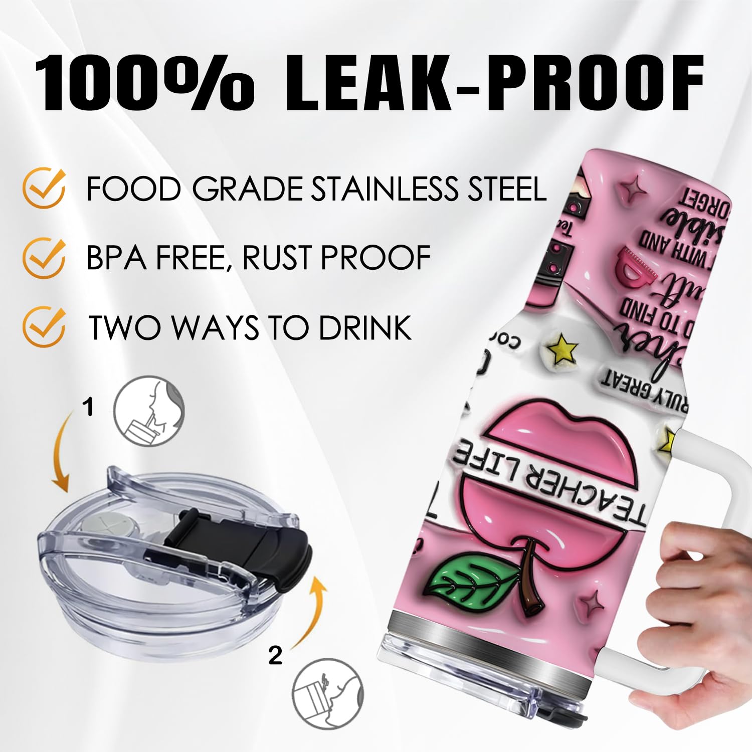 NIAXAUYT Teacher Life stainless steel body keeps beverages at the right temperature