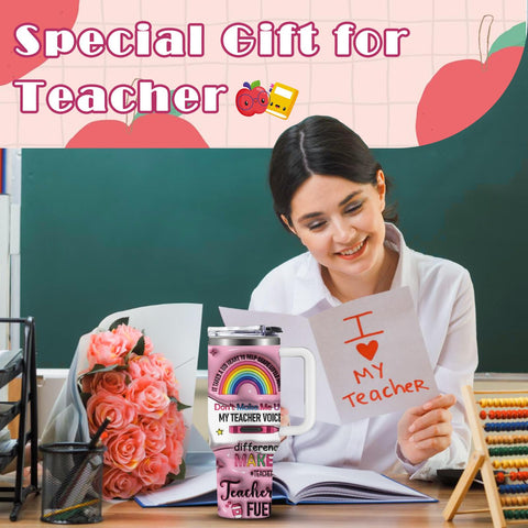 NIAXAUYT Teacher Life cup straight straw for quick sips during busy school days