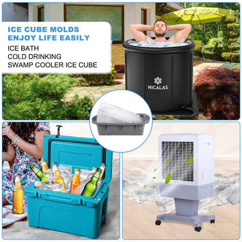 Nicalas ice mold stores compactly and travels easily with silicone flexibility.