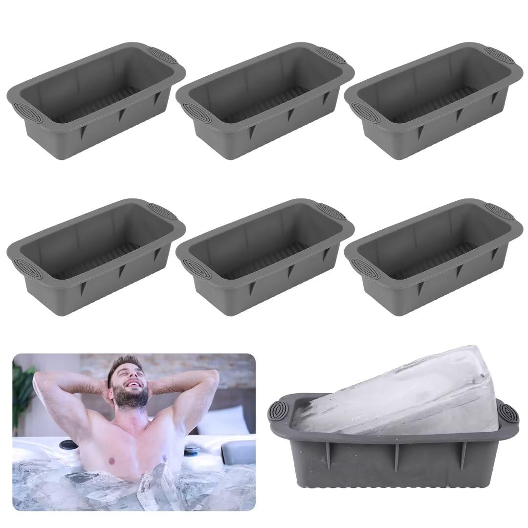 Nicalas ice block mold for ice bath showing large, slow-m melting cubes.