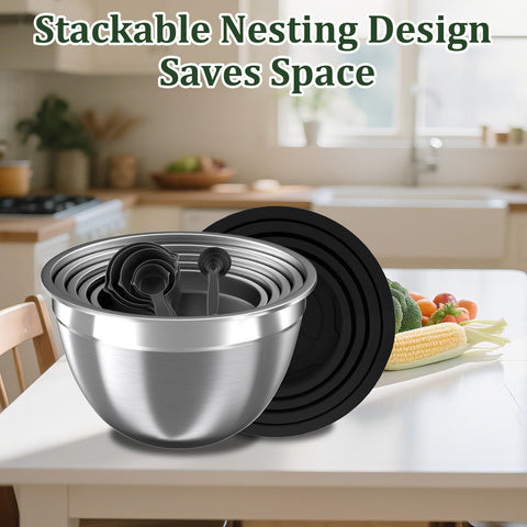 Nicdiet baking tools and accessories included with the bowls and lids set.