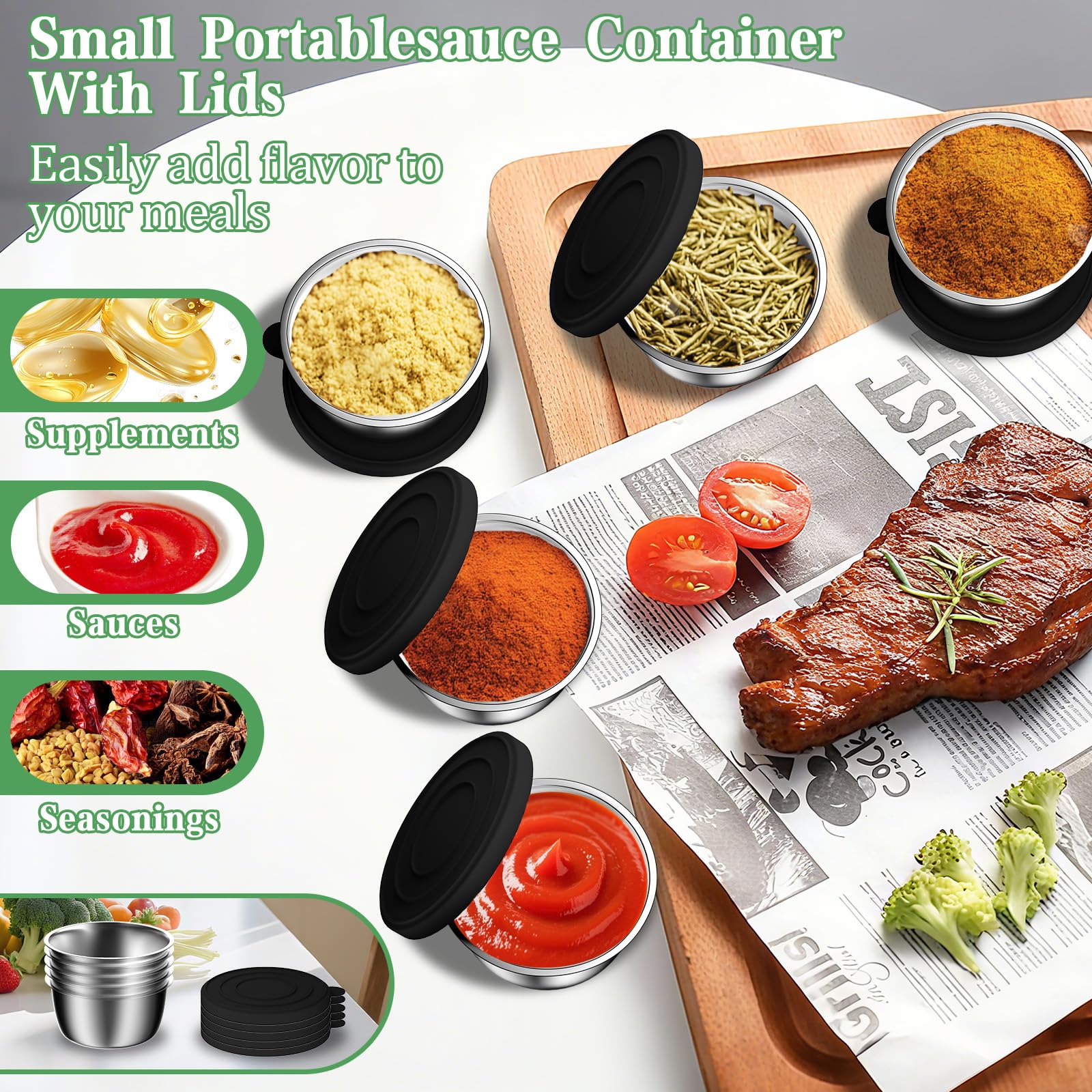 Nicdiet dressing containers go – leakproof travel sauces