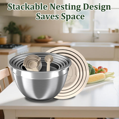 Nicdiet measuring cups and spoons included for precise prep.