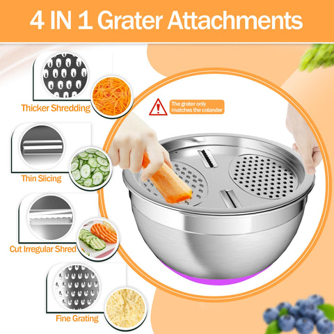 Nicdiet non-slip-silicone-bottom keeps bowls steady during cooking tasks