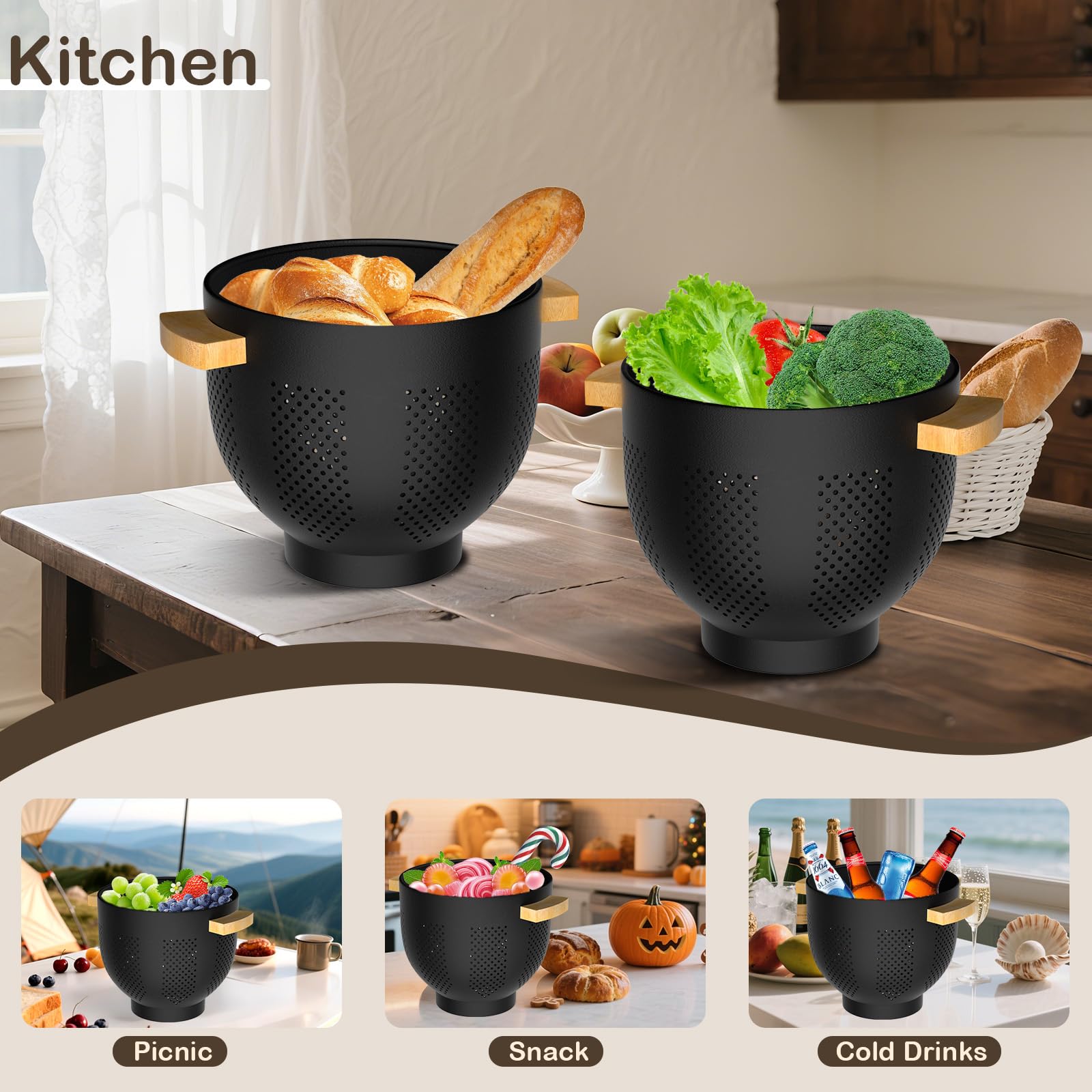 Nicdiet ventilated-mesh-holes promote airflow keeping ingredients fresh during washing.