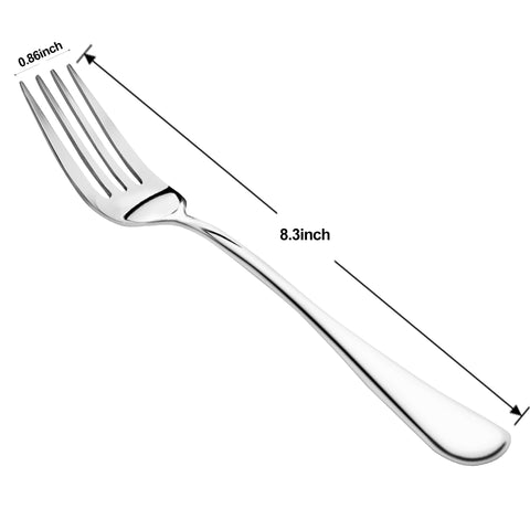 Nice Kitchen 8-piece forks balanced ergonomic handle for comfortable use.