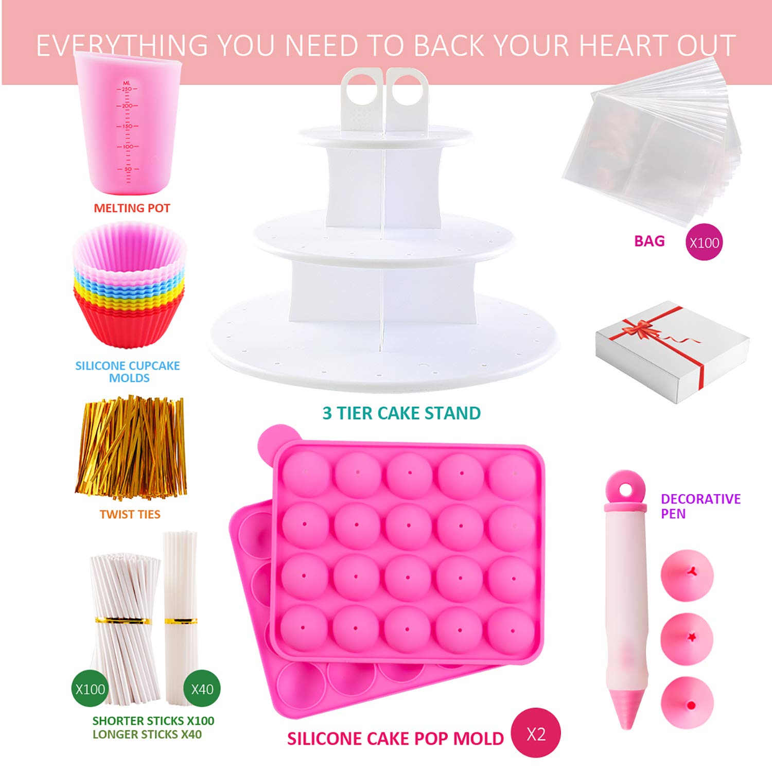 Nice Kitchen decorating pen with four piping tips enables creative designs