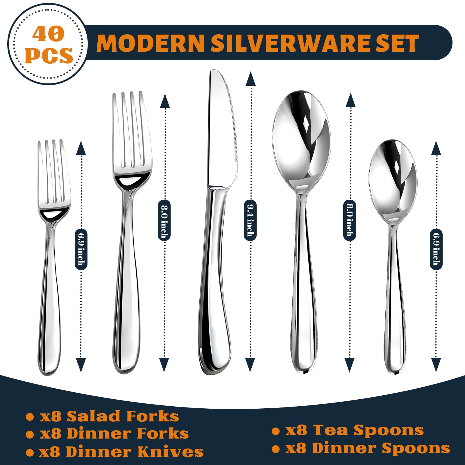 Nice Kitchen dining forks with ergonomic handles for comfortable grip