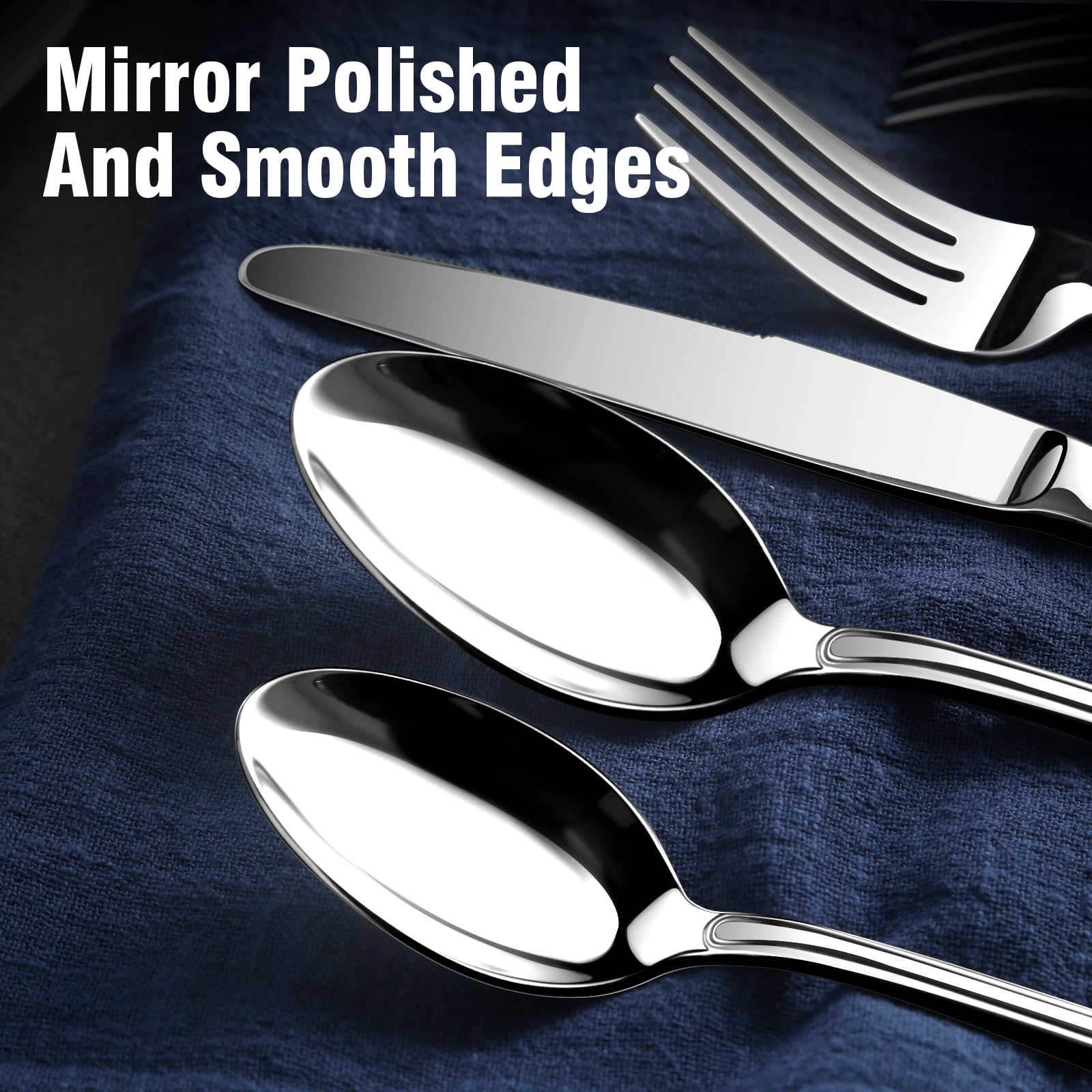 Nice Kitchen dinner spoons for eight, balanced weight for everyday dining