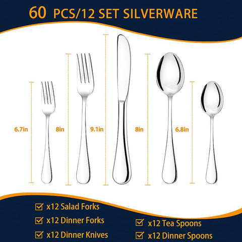Nice Kitchen high-quality stainless steel flatware close-up highlighting sturdy construction.