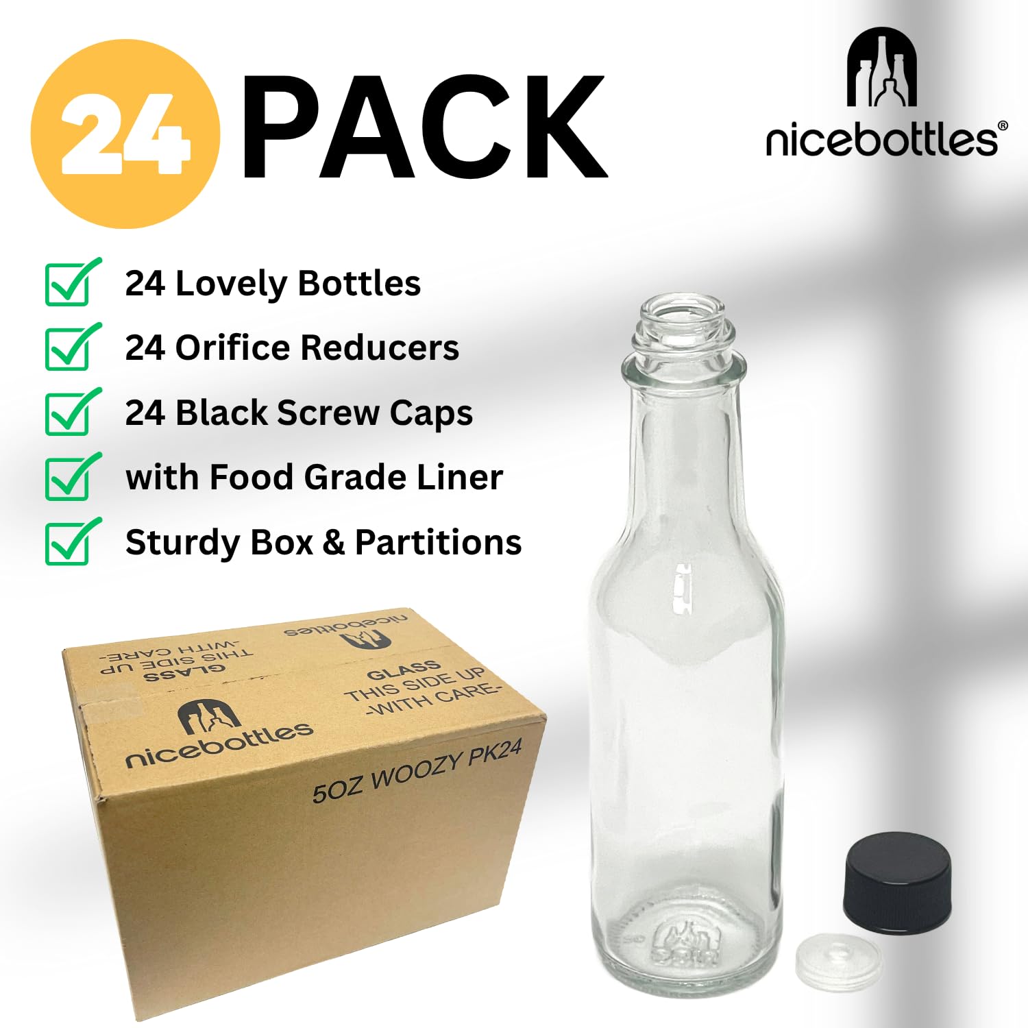 Nicebottles cardboard case packaging protects bottles during shipping