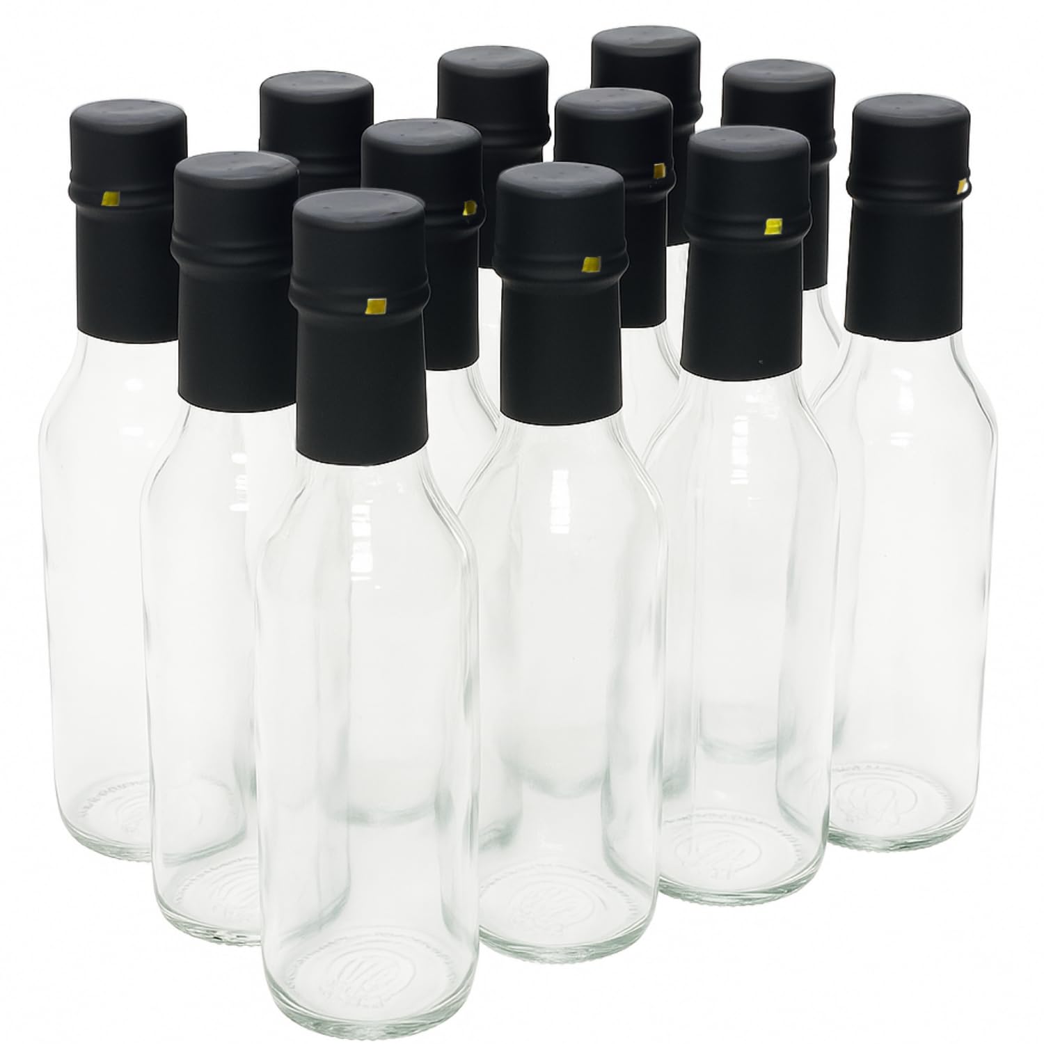 Nicebottles clear glass woozy bottle pour for precise sauce or oil dispensing