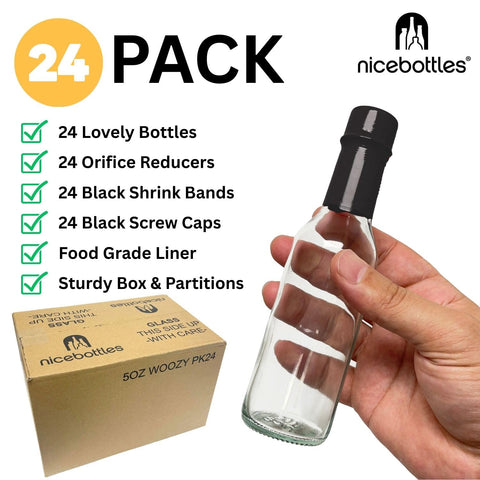 Nicebottles dripper inserts included for controlled, mess-free pouring.