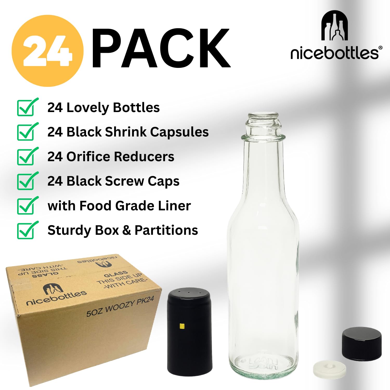 Nicebottles woozy bottle cap assembly shows professional cap setup