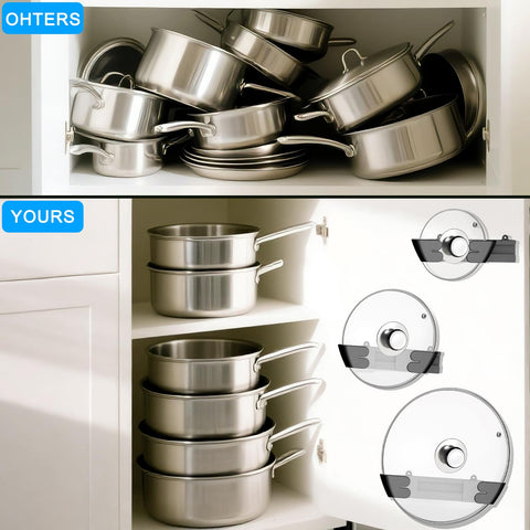 Nicejak BPA-free durable plastic lid organizer withstands daily kitchen use