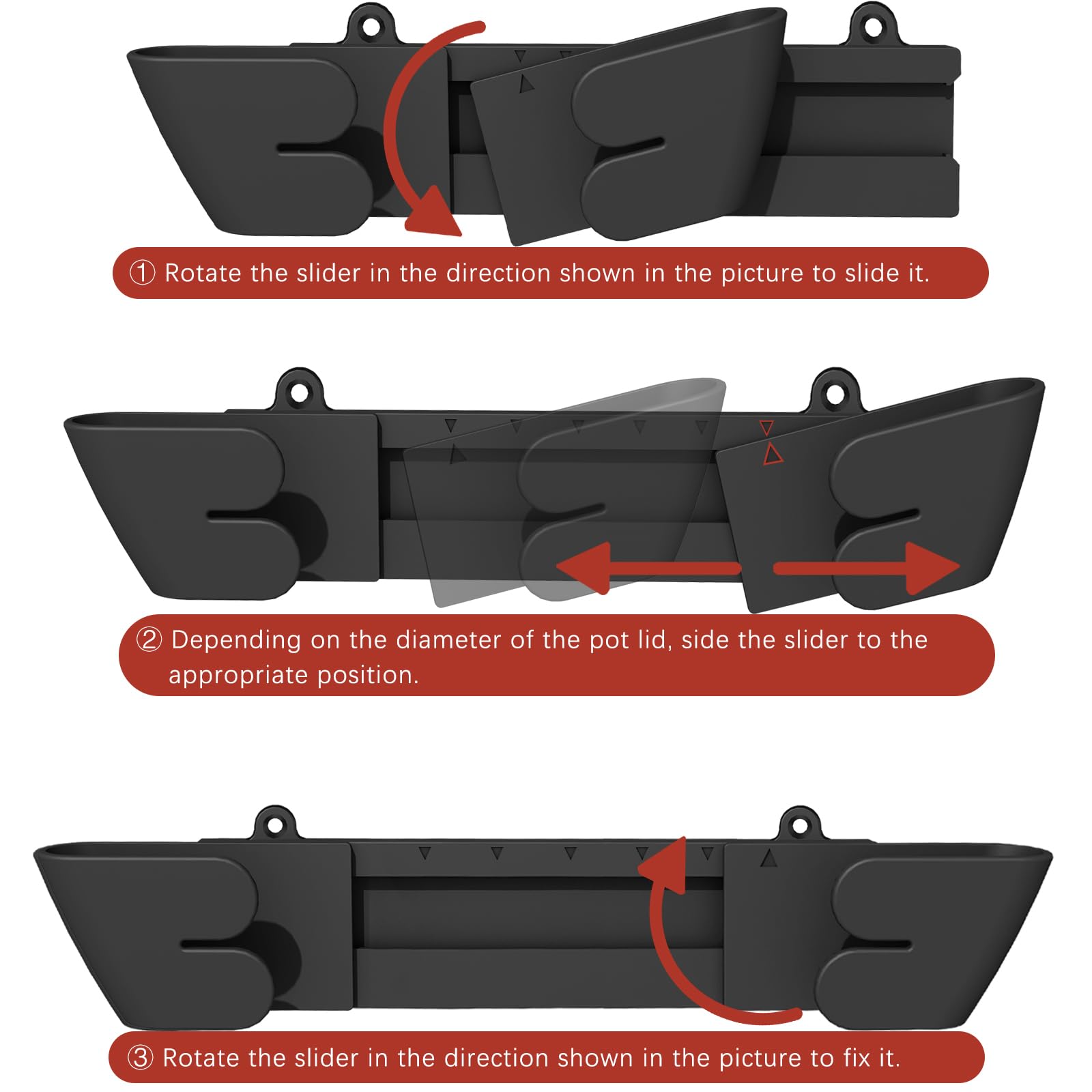 Nicejak lid organizer wall mount saves counter space and reduces clutter