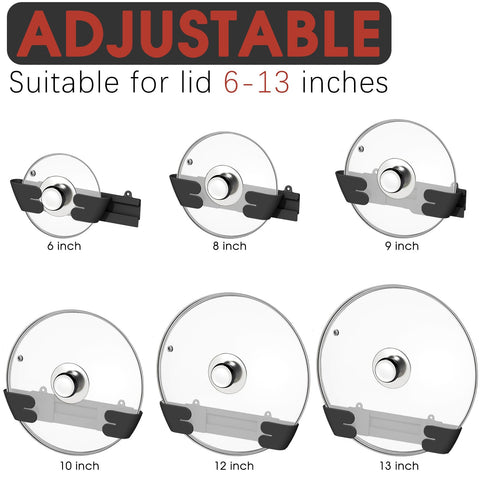 Nicejak universal lid holder fits 6 to 13 inch lids for versatile use