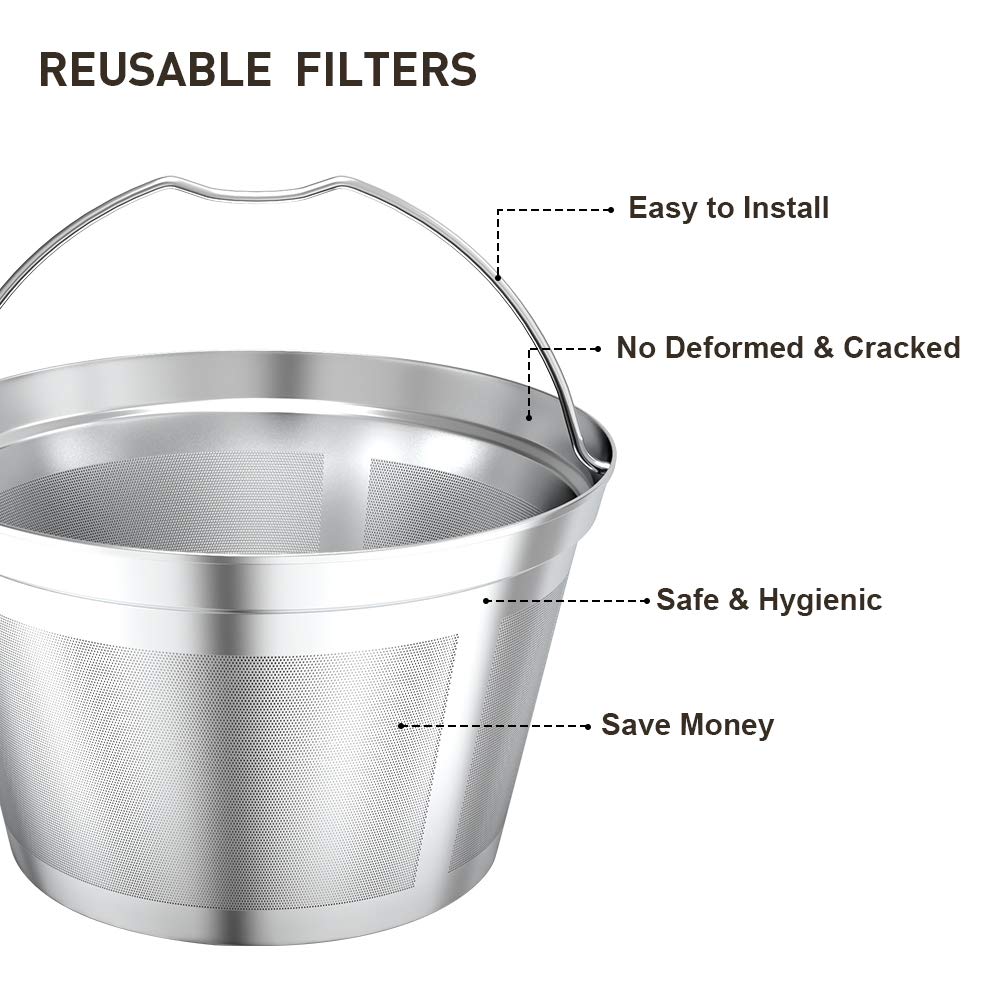 Nicelucky flat-bottom coffee filter is easy to clean and provides steady flow.