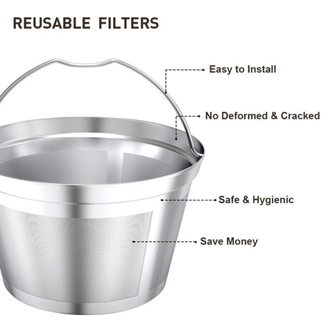 Nicelucky flat-bottom coffee filter is easy to clean and provides steady flow.