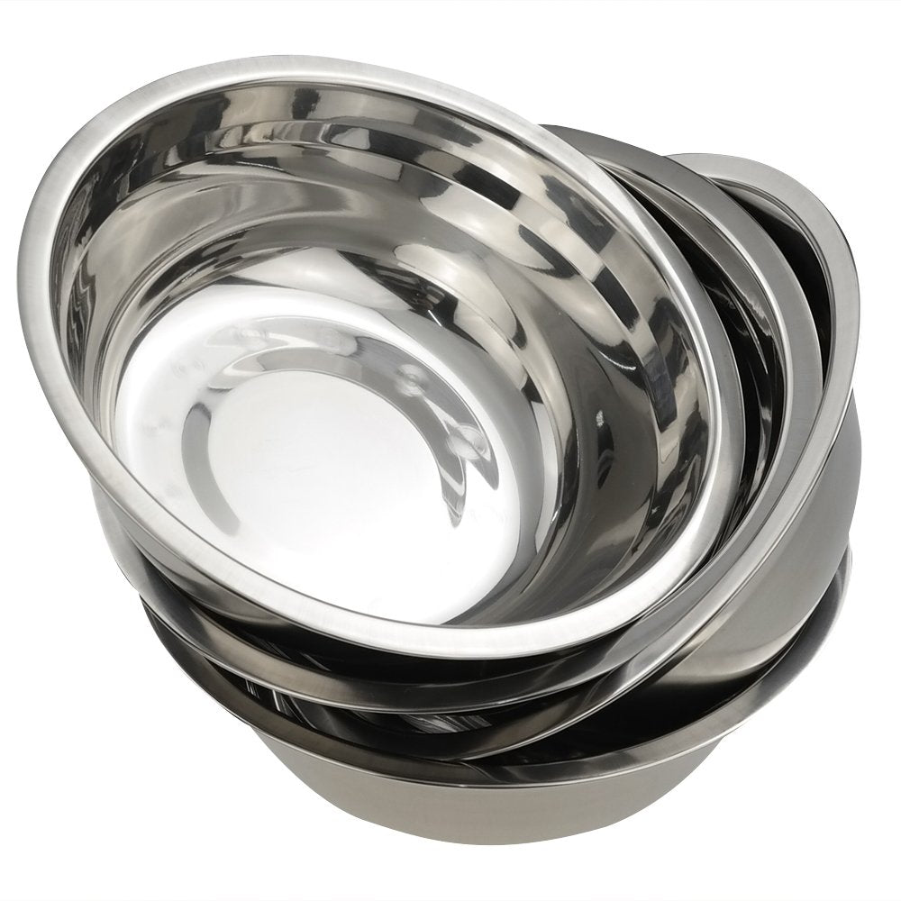 Nicesh mixing bowls with flat bases for stable mixing on countertops