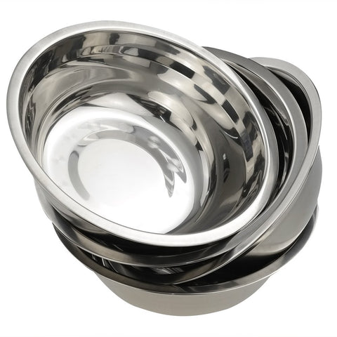Nicesh mixing bowls with flat bases for stable mixing on countertops