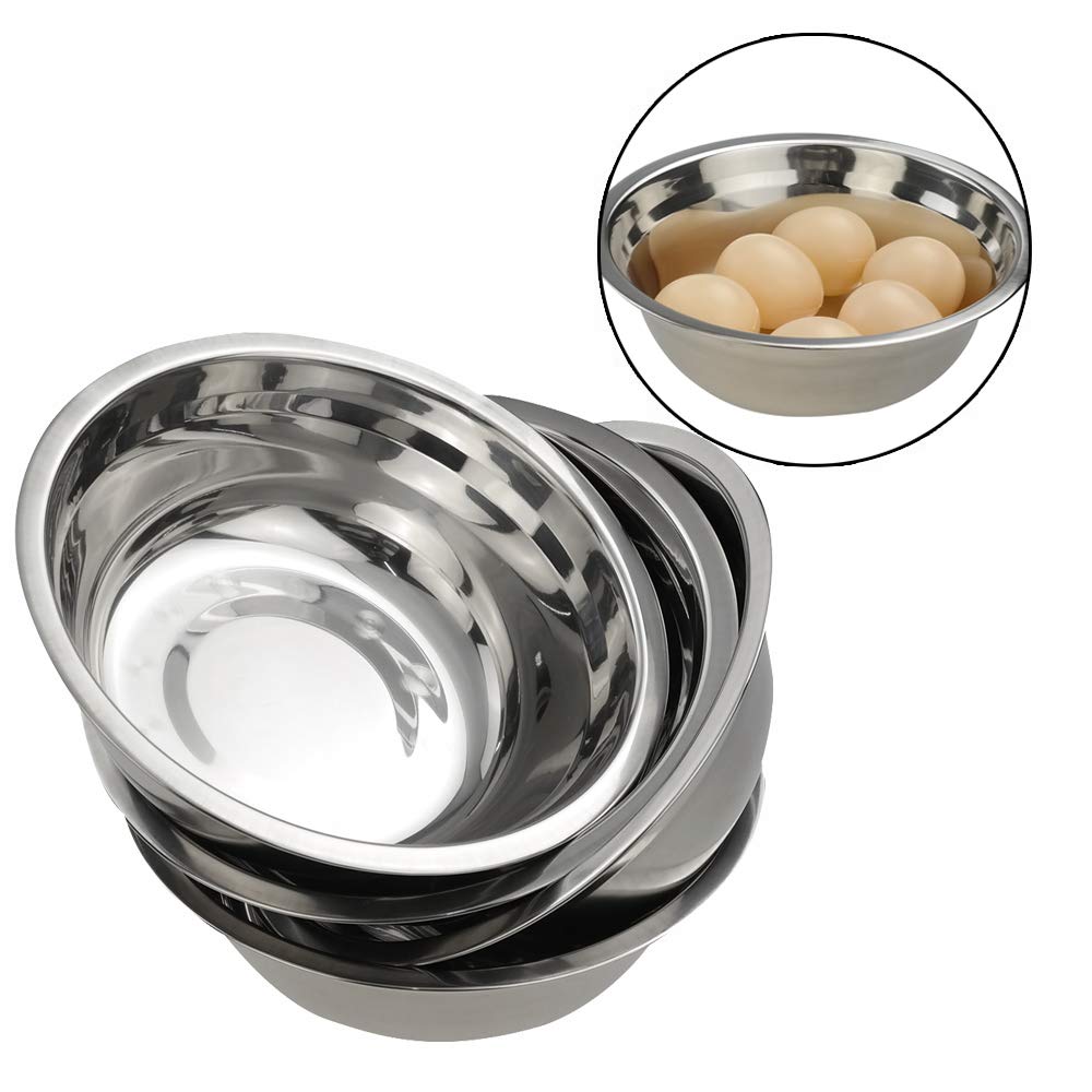 Nicesh set of 4 stainless bowls keeps your prep area organized