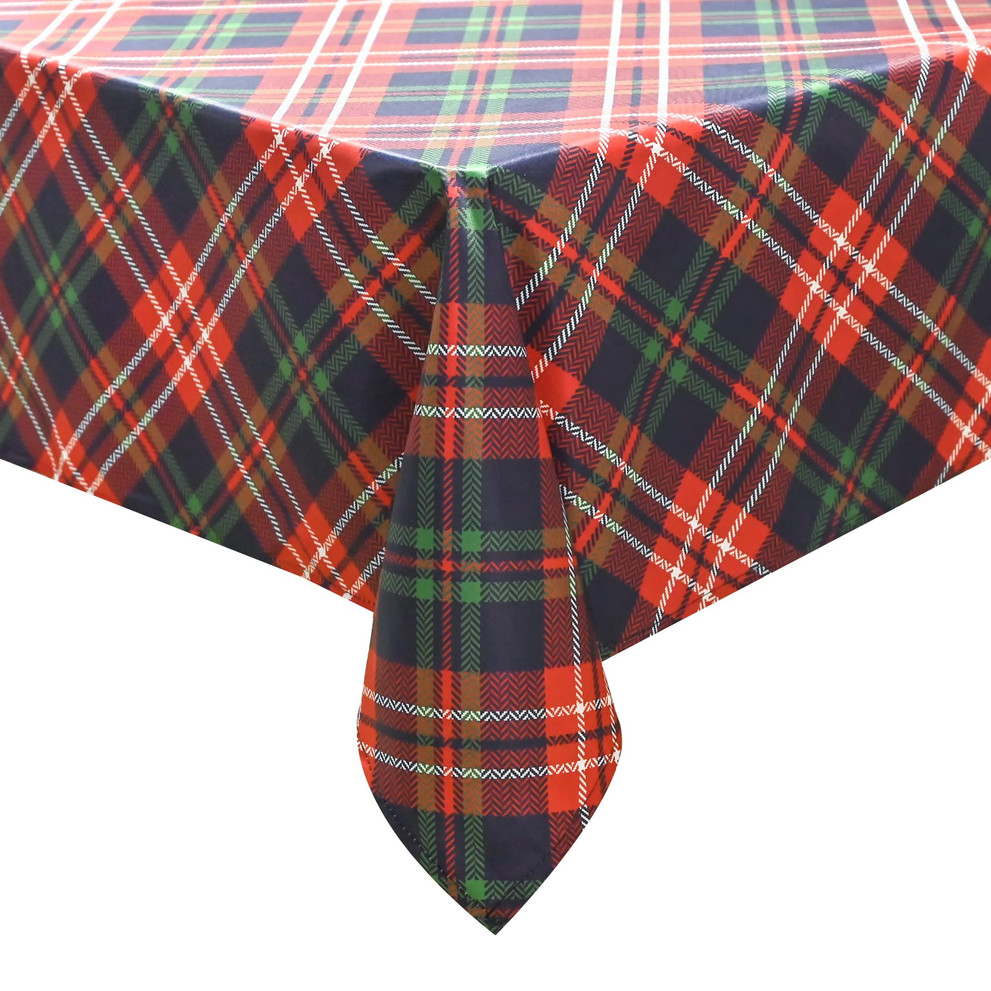 NiceTatertay Christmas tablecloth 52x70 red buffalo plaid for cozy holiday dining and easy cleanup