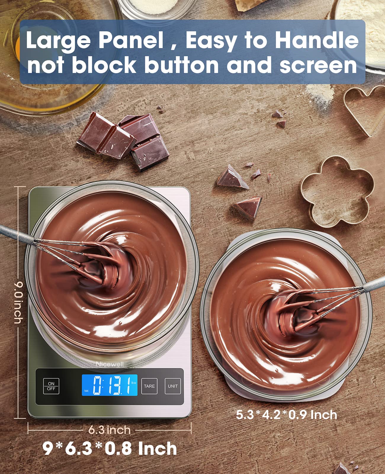 Nicewell precision sensors ensure grams accuracy for precise baking