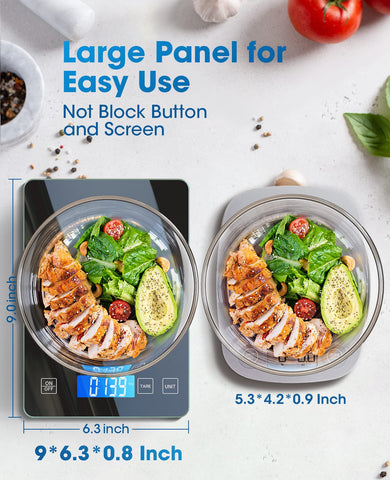 Nicewell tare button enables quick zeroing with any plate or container.