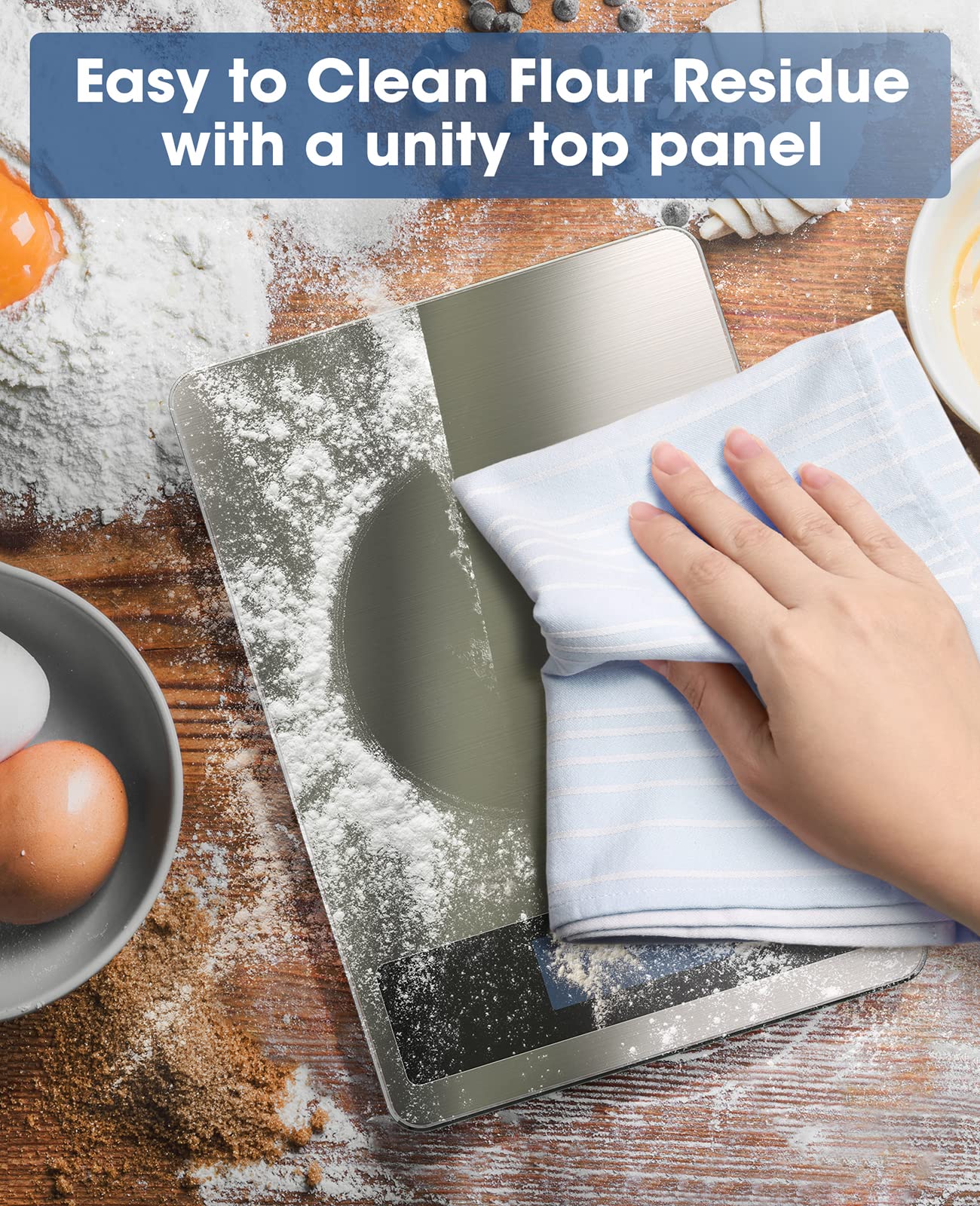 Nicewell tempered-glass top provides durability and easy cleaning