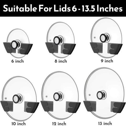 Niceyos lid organizer inside cabinet stores lids neatly for quick access.