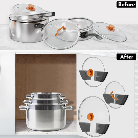 Niceyos patented lid organizer combines style with practical organization.