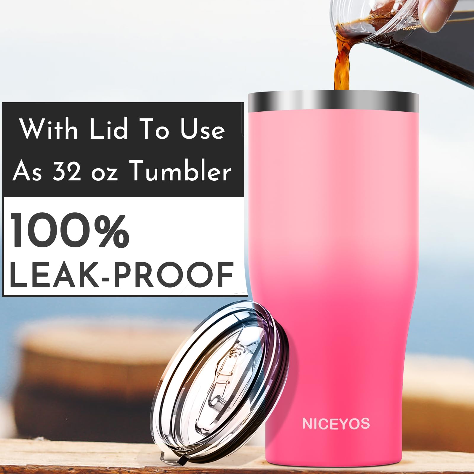 Niceyos sweat-proof sleeve keeps hands dry during iced coffee sipping