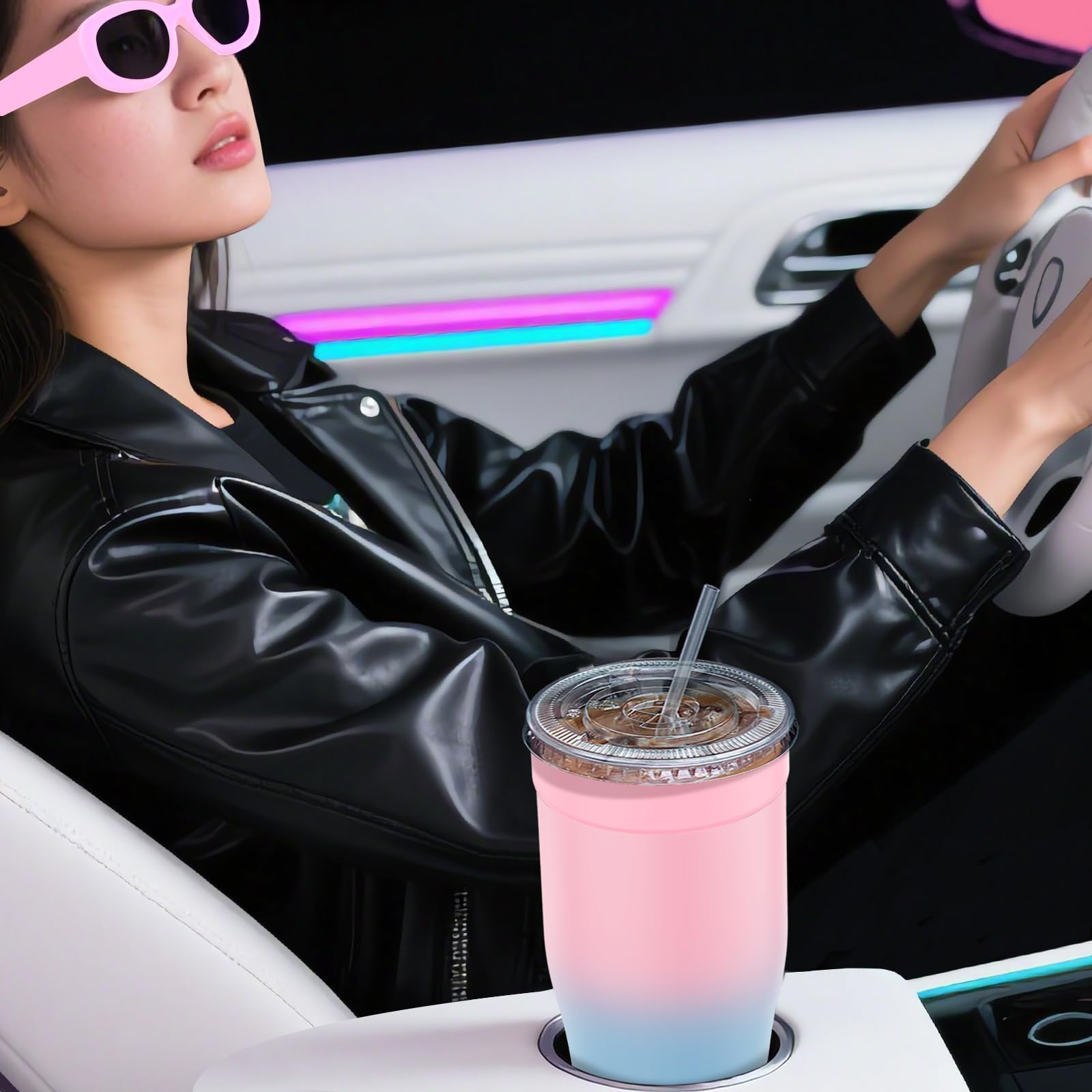 Niceyos lid-ready sleeve doubles as a leak-proof tumbler for on-the-go use.