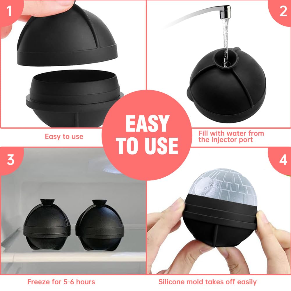 Nicity large sphere ice balls option perfect for whiskey presentation.