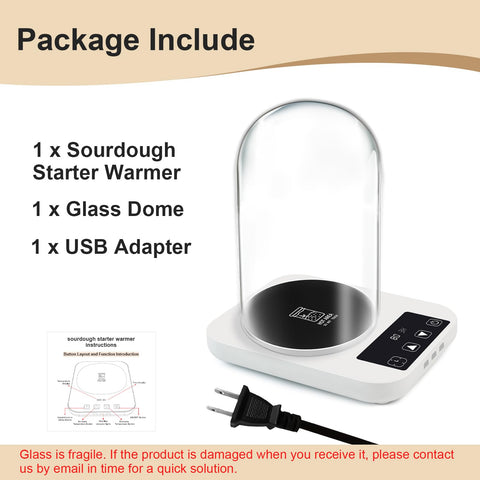 NICOFPHY sourdough warmer in-use shows compact counter-friendly design.