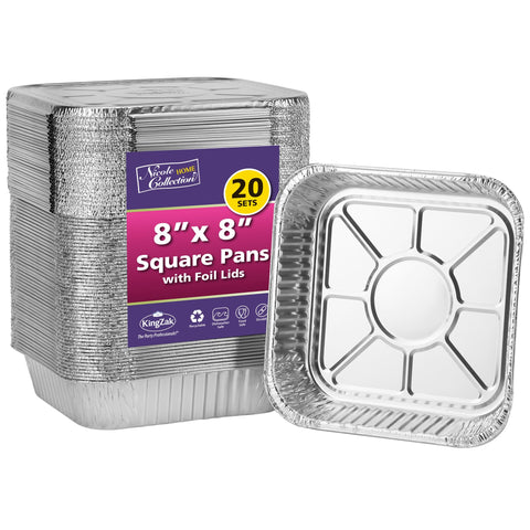 Nicole Home Collection 8x8 aluminum pan with lid for easy storage and transport