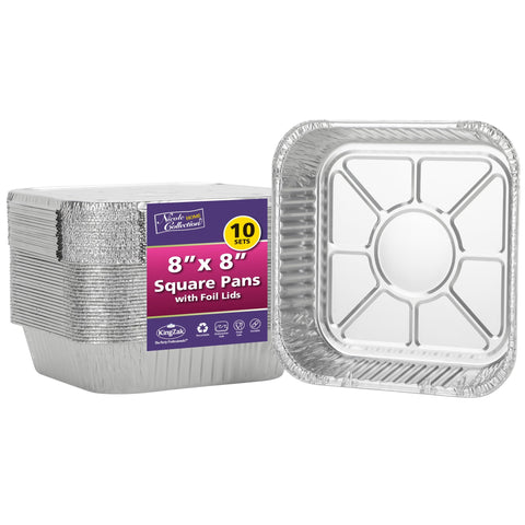 Nicole Home Collection 8x8 pans with lids for baking and easy transport.