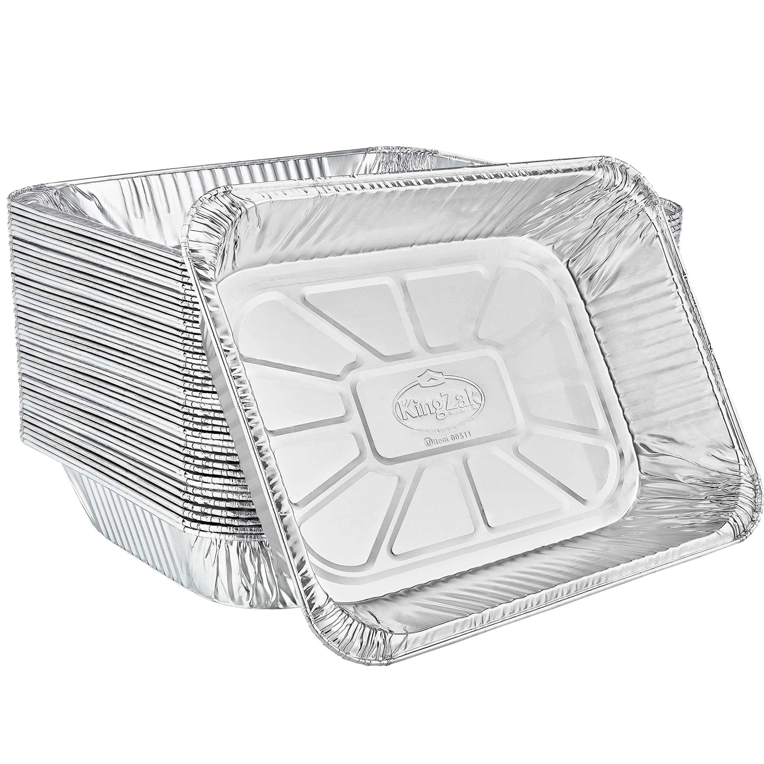 Nicole Home Collection aluminum half-size 9x13 pan for even baking and single-use convenience.
