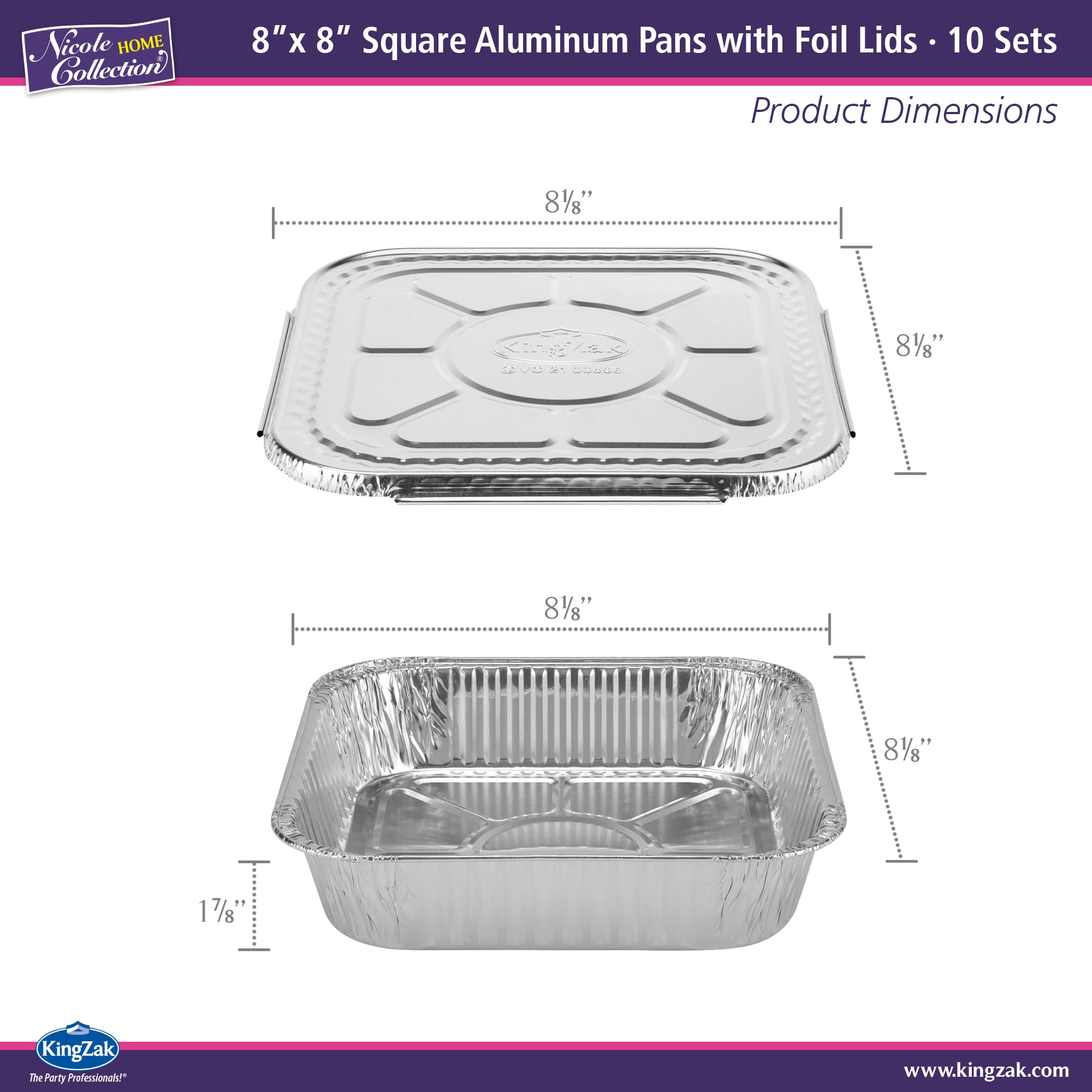 Nicole Home Collection durable aluminum pans for baking, cooling, storing.